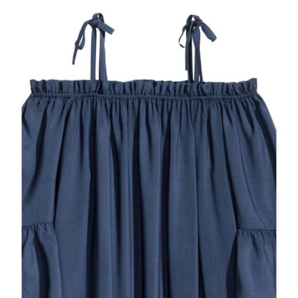 ✨HP 4-7-17✨ Navy Blue Off-The-Shoulder Dress✨ - Picture 3 of 3